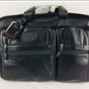 Tumi Leather Briefcase - Alpha 2